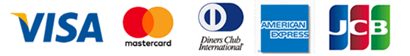 VISA/mastercard/Diners club/AMERICAN EXPRESS/JCB
